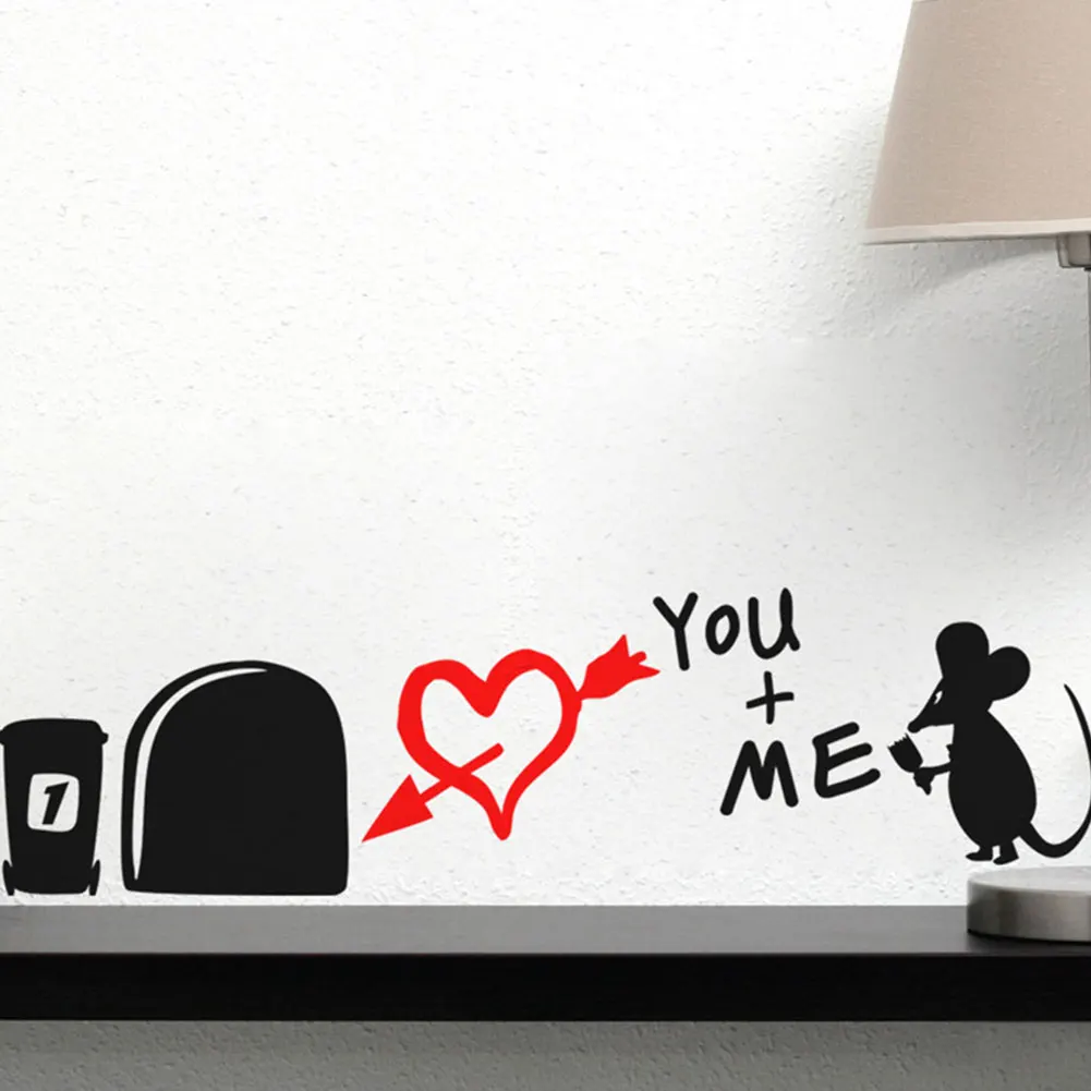 Детская комната стены Стикеры s 3D забавные в виде Мышиной норы Гостиная стена