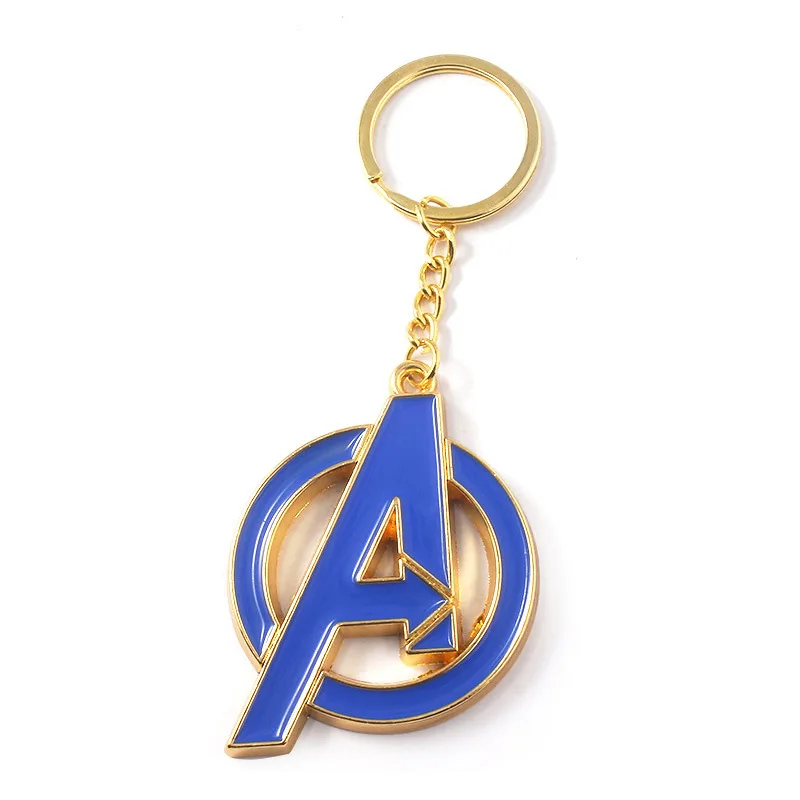 Marvel Iron Man Tony Stark Keychain Figure Toys The Avengers Age of Ultron Logo Vintage Bronze Metal Keyring Pendan | Игрушки и хобби