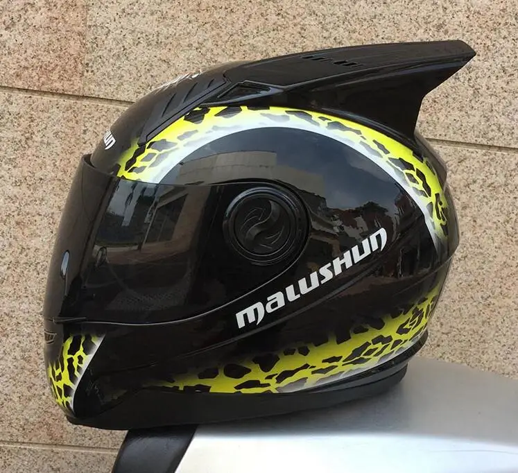 Для Malushun moto rcycle шлем Мужской анфас шлем женский рога животных шлем Высокое качество Мото шлем