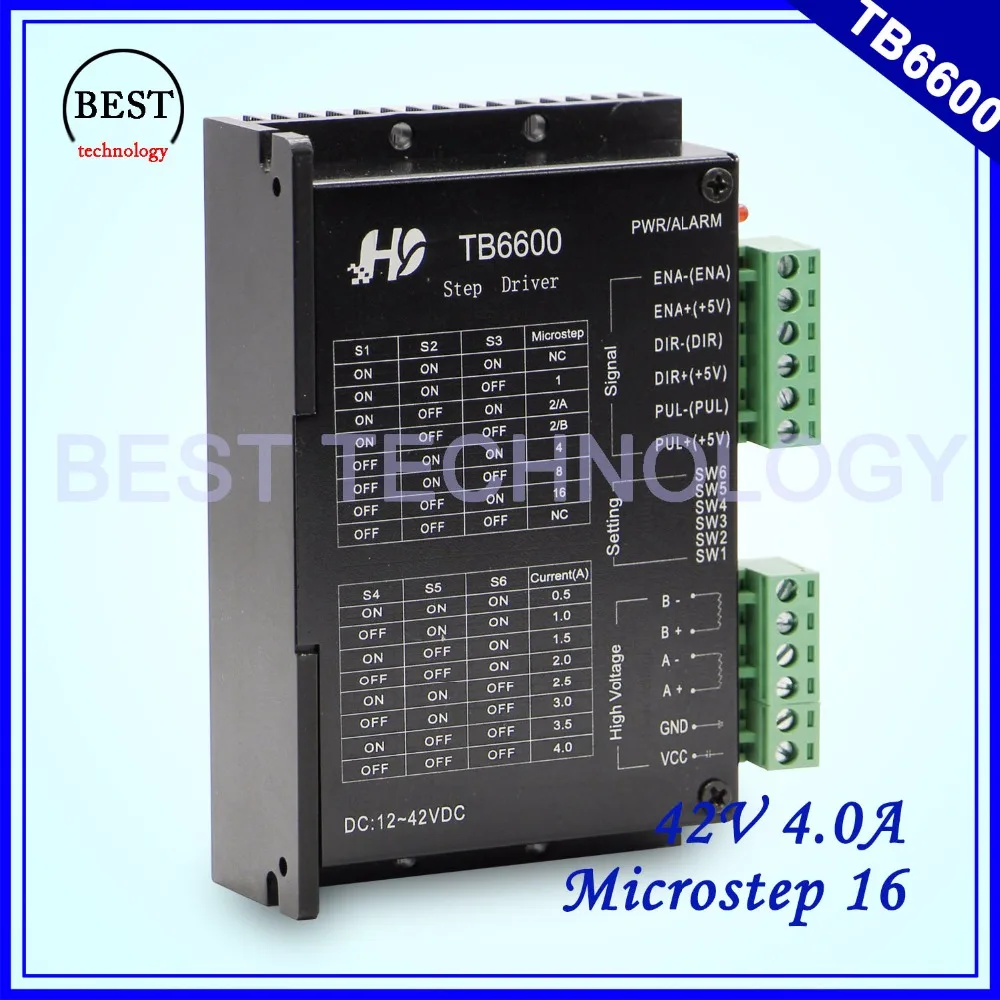 TB6600 Драйвер шагового двигателя Microstep16 DC12 42v 0 5 4a шаговый двигатель используемый