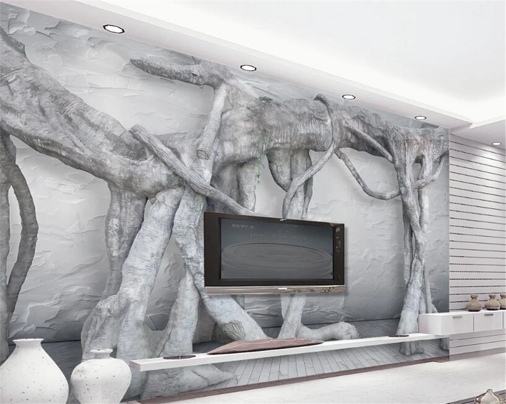3d искусство корень дерева Beibehang девственный лес фото обои на стену для стен 3 d