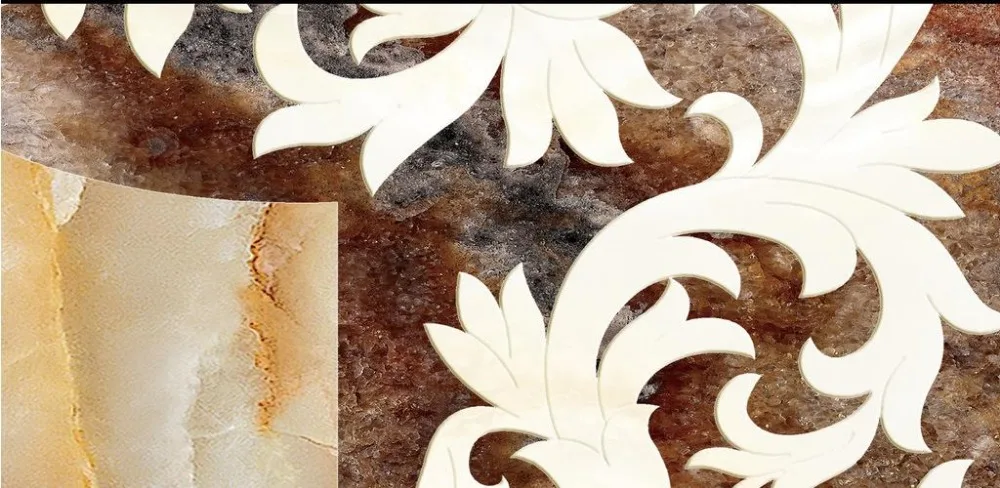 Пользовательские 3d фрески на пол виниловый ванная стереоскопический камень