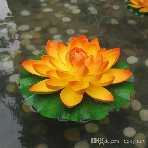 Искусственный цветок лотоса из искусственного шелка 30 см|Искусственные и сухие