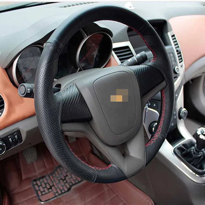 Наклейка на руль автомобиля из углеродного волокна для Chevrolet Cruze Sedan Hatchback 2009