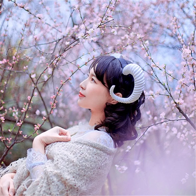 Оригинальный ручной обруч для волос Овцы Рог уха лесное животное фотография