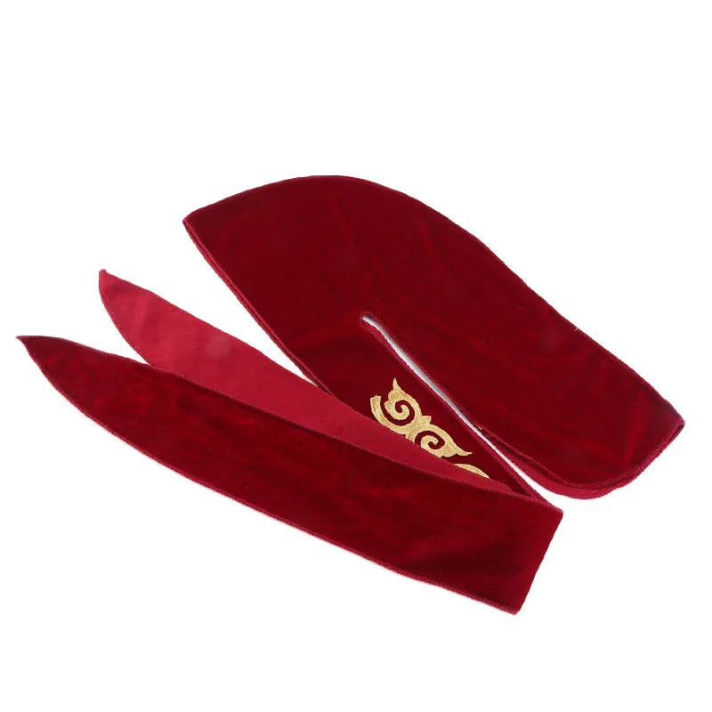 Helisopus Новый цветочный узор Durag тюрбан бархат длинный хвост головной убор мужские