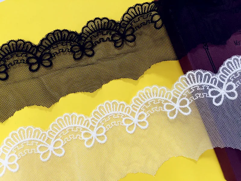 10 ярдов/Лот сетчатая хлопковая вышивка кружевная отделка аксессуары занавеска