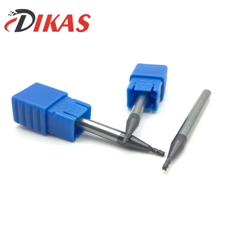 Dikas45HRC d1.5 * D4 50L 4F материал твердосплавная квадратная фреза с плоскими концами 4