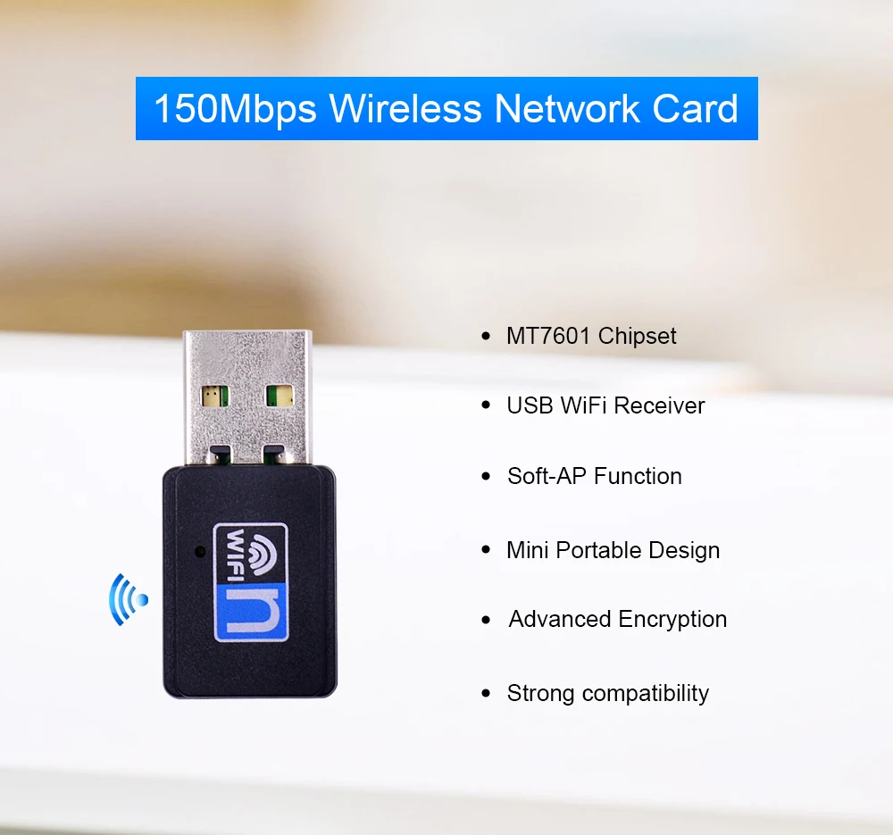 CHIPAL 150 Мбит/с мини usb адаптер Wi Fi Беспроводной сетевая карта антенна LAN Ethernet