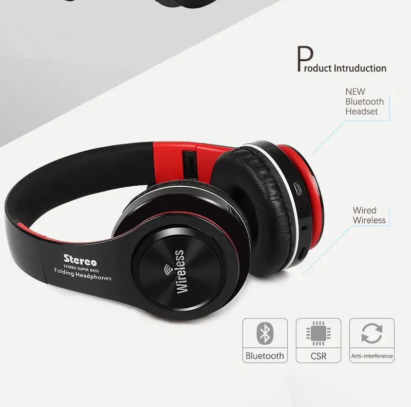 Uyg Беспроводная гарнитура Bluetooth стерео наушники с микрофоном Поддержка AUX TF FM для IPhone Xiaomi телефон компьютер PC