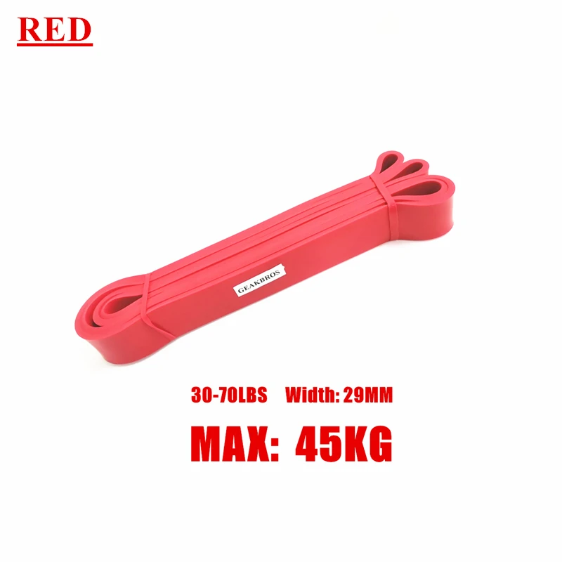 Red 29mm Эластичная лента для фитнеса, унисекс, 208 см., для йоги, пилатеса, атлетического спорта, эластичная лента, для упражнений, спортивное оборудование - Цвет: Red 29mm