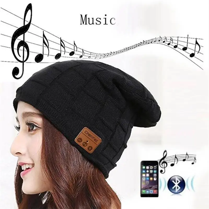 2019 Latest Version of Bluetooth 4.0 Winter Warm Beanie Music Hat Wireless Smart Cap Headset Headphone Speaker Mic | Электроника