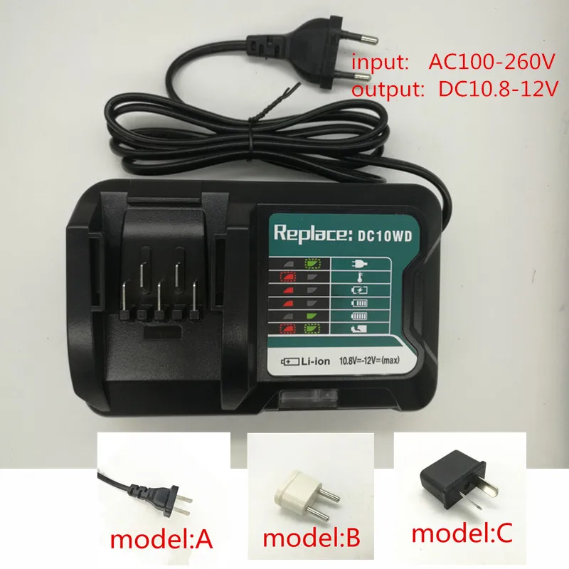 AC100 260V Замена зарядного устройства для MAKITA 10 8 V 12V DC10WD BL1015 BL1016 FD05 DT03 RJ03Z SH02Z