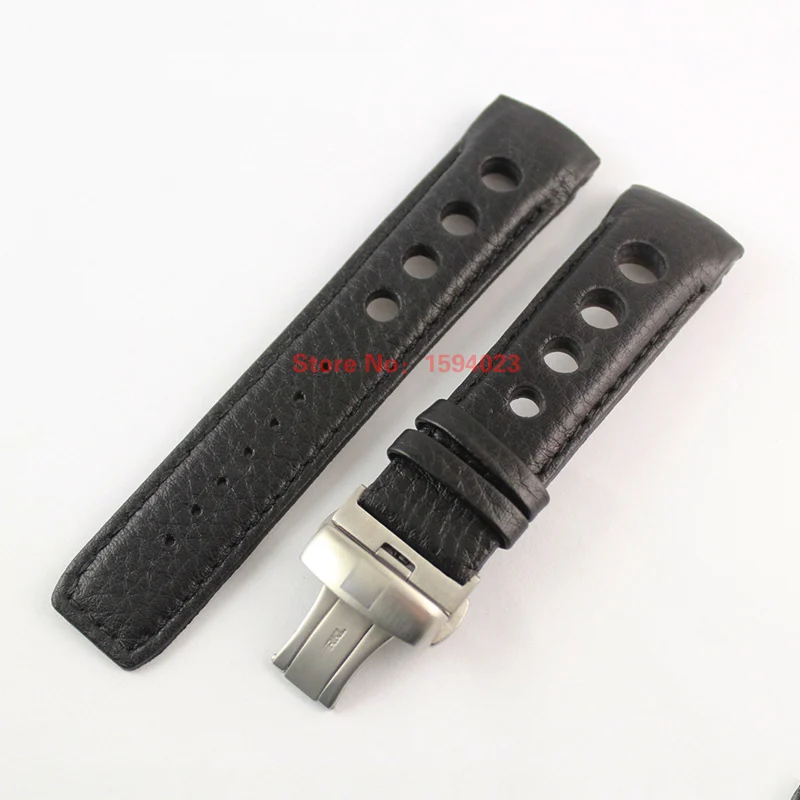 22mm T044614A PRS516 Watch Strap Durable Soft Genuine Leather Watchband Wrist Bracelet T044614 Watches Man Group 22mm Black