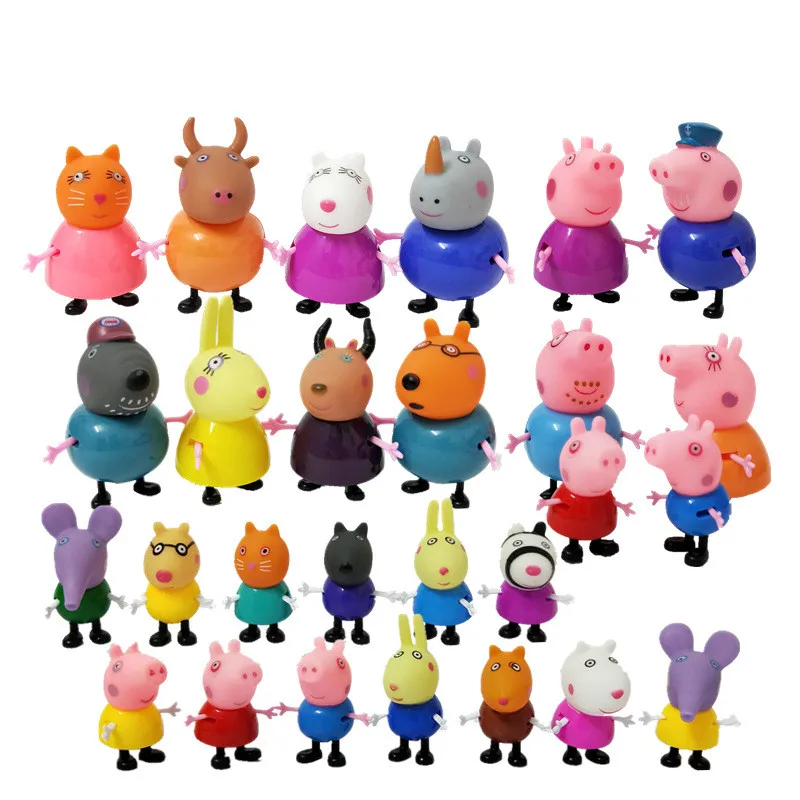 Peppa pig Семейный комплект Джордж морская свинка пакет папа мама фигурка модель Pelucia аниме детские игрушки для детей подарок