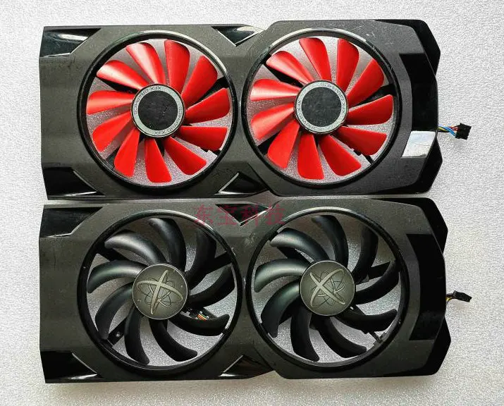 Для XFX RX470D 470 480 570 видеокарта охлаждающая оболочка и вентилятор фонсон - Цвет лезвия: Shell and fan