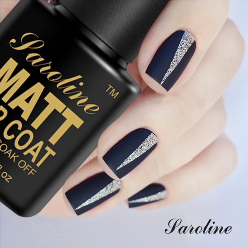 Saroline Matt Top Coat гель для полировки ногтей Полупостоянный прозрачный лак очистки 8 мл