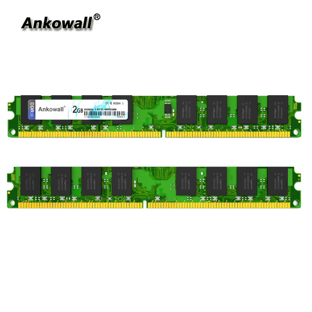 Ankowall новая DDR2 (2 шт x2гб) Ram 2 ГБ 800 МГц PC2 6400U 1 8 в CL6 240Pin non ECC настольная Память