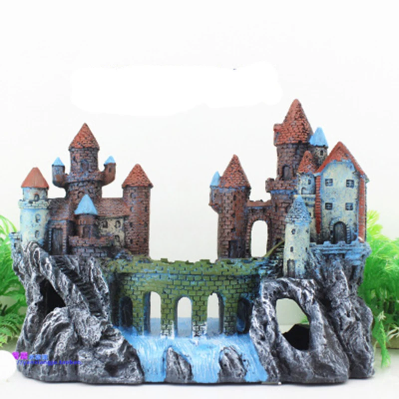 Красивый фон для аквариума с изображением старинного замка|aquarium decoration|aquarium decoration