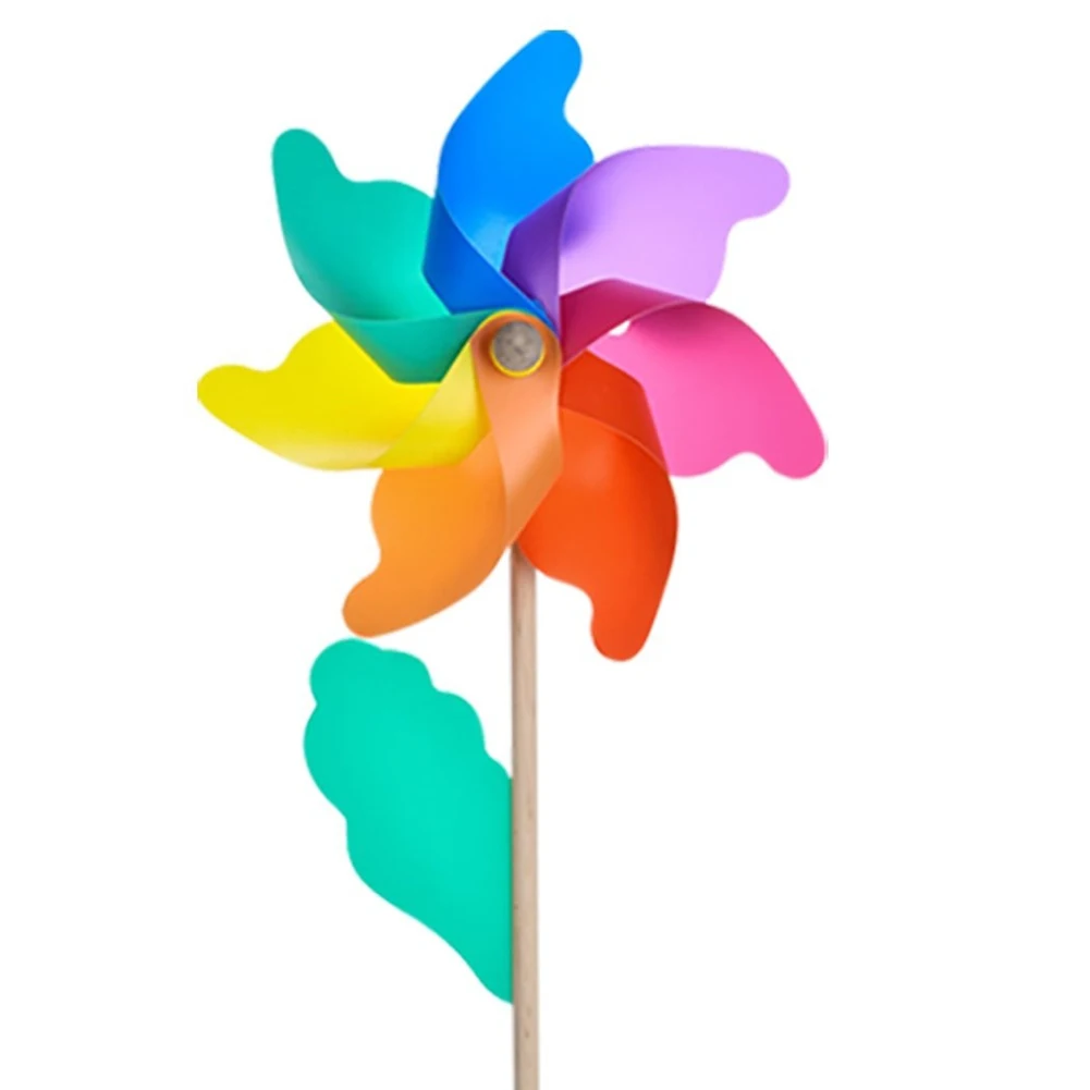Деревянный полюс ветряная мельница Радуга Pinwheel детские игрушки Классические сад