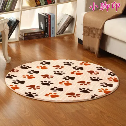 Simple round carpet bedroom coffee table living room bedside blanket coral velvet yoga mat computer chair swivel rug | Дом и сад