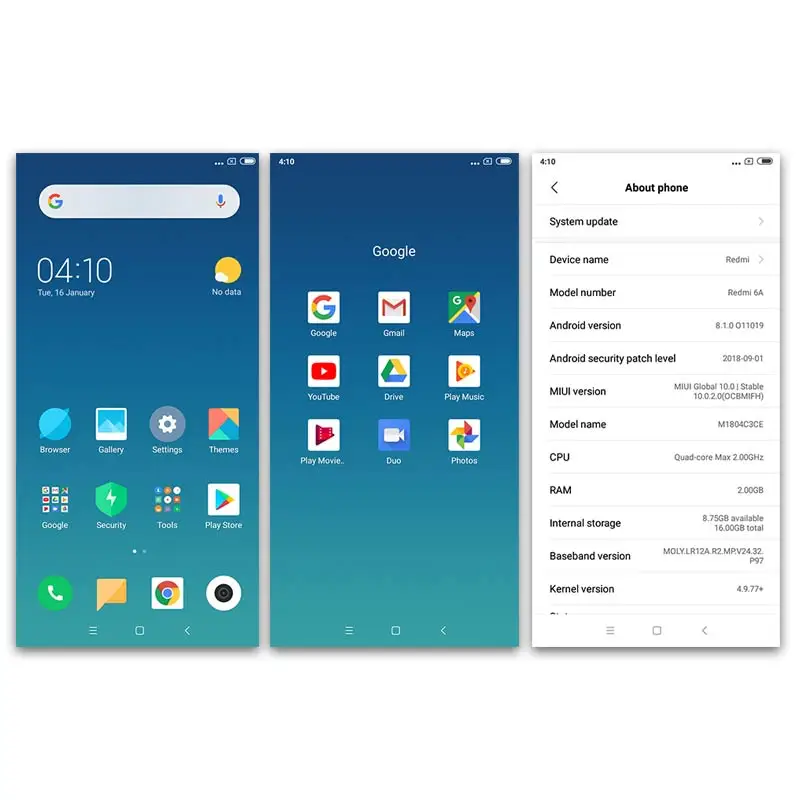 Глобальная версия Xiaomi Redmi 6A 6 A 2 Гб ОЗУ 16 ПЗУ мобильный телефон Helio A22