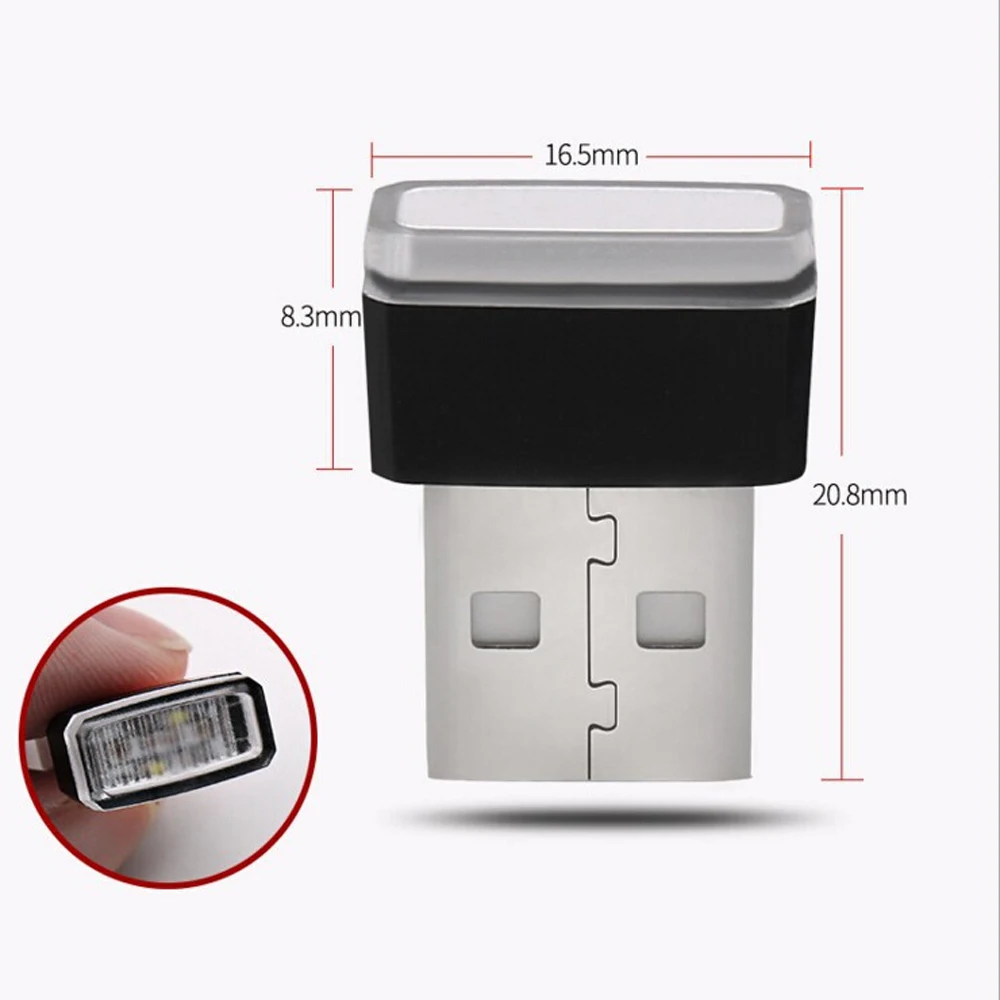 USB Night Light LED Car Interior Atmosphere Lamp Foot Lighting for Jeep Dodge Journey JUVC/Charger/DURANGO/CBLIBER/SXT | Автомобили и