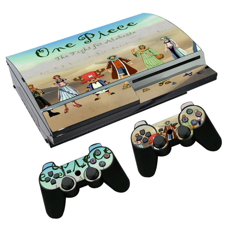 Одна штука Луффи Кожа Наклейка для PS3 Fat PlayStation 3 консоль и контроллеры Skins