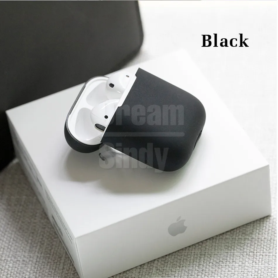 Официальный силиконовый мягкий чехол для наушников для Apple Airpods 1 2 Аксессуары для кожи для Airpods Bluetooth беспроводной чехол для телефона - Цвет: Black