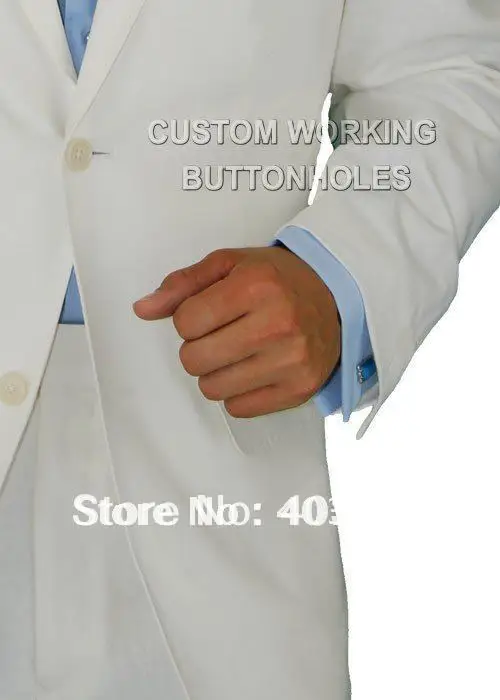 Мужской костюм цвета слоновой кости шерстяной на заказ современный с двумя