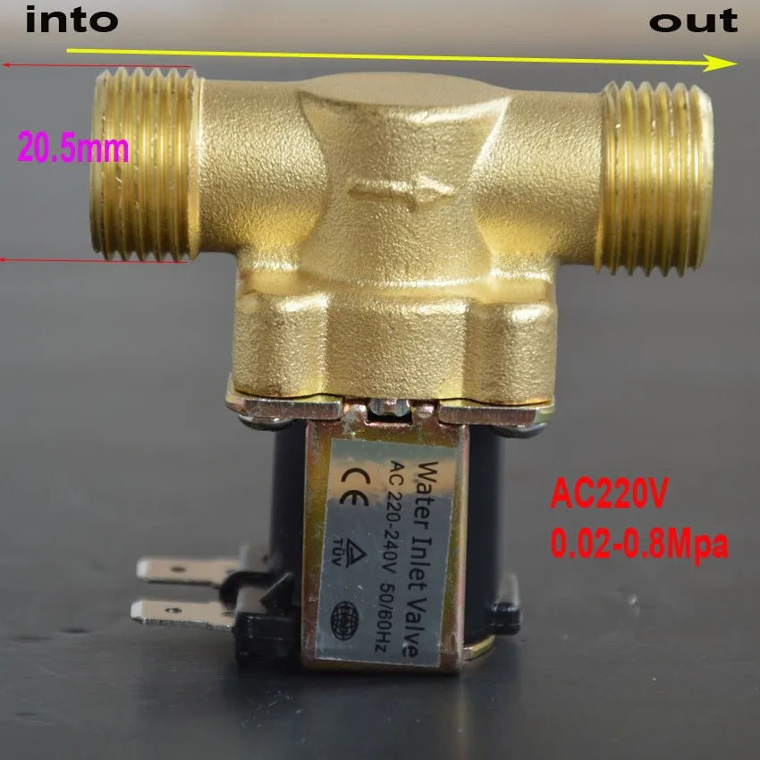 1/2 &quotметаллический DC 12V 24V или AC 220 В Электрический электромагнитный клапан для