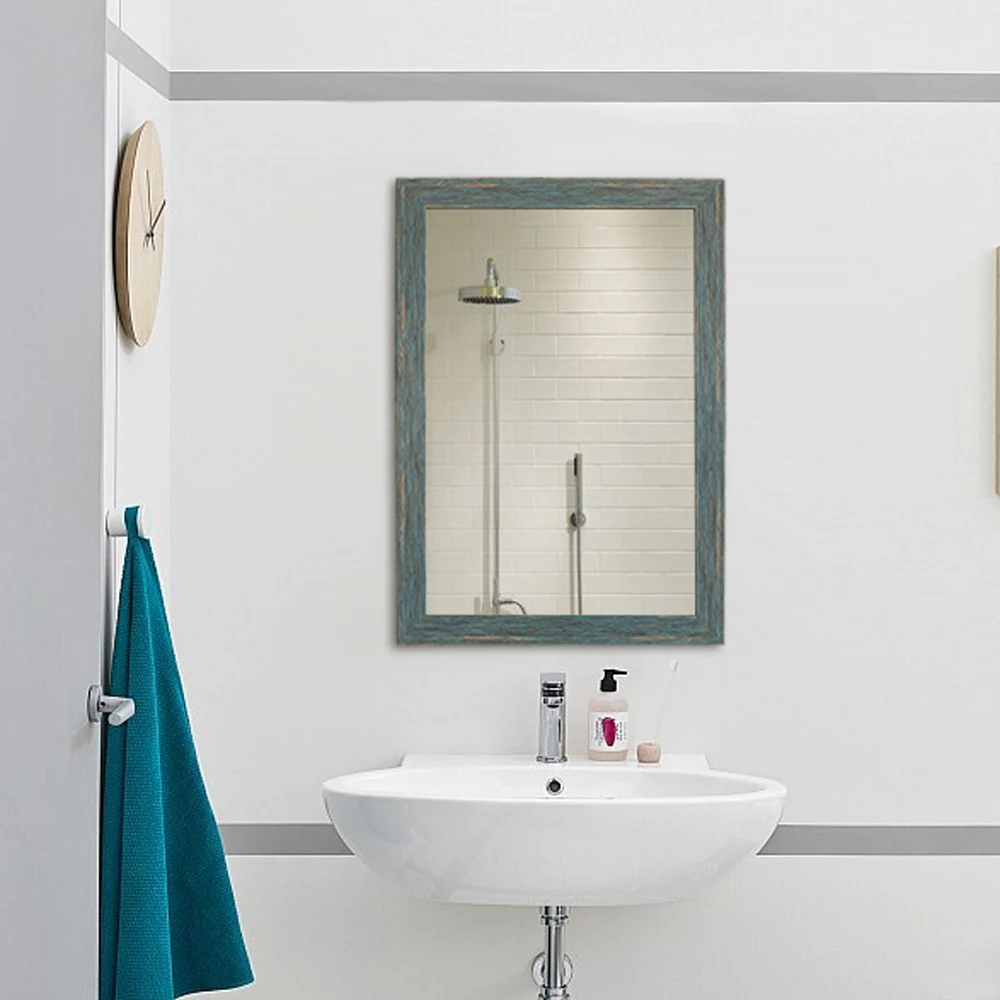 Бесплатная доставка синее Ретро Зеркало для ванной комнаты A1 Настенное