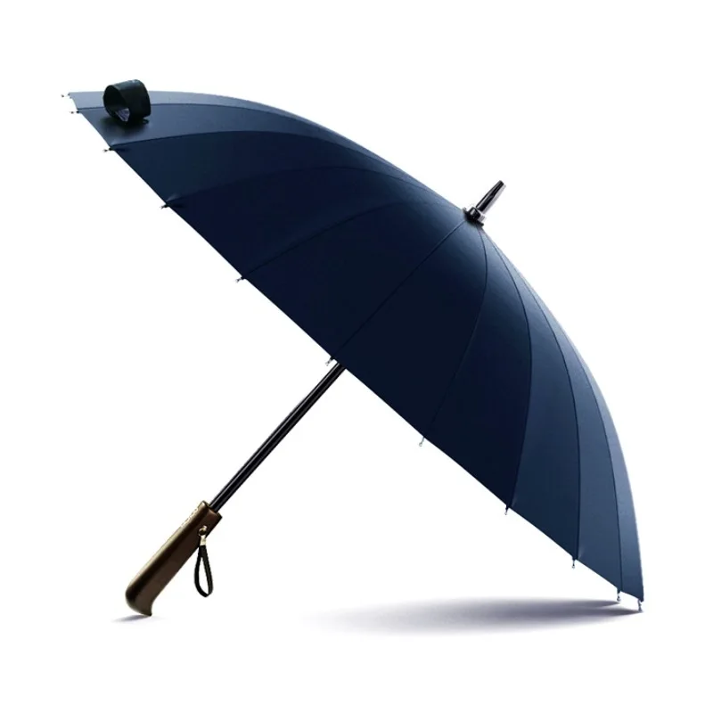 Hot Sale Rain Umbrella Men Good-Quality 24K Strong Windproof Glassfiber Frame Wooden Long Handle Women's Parapluie | Дом и сад