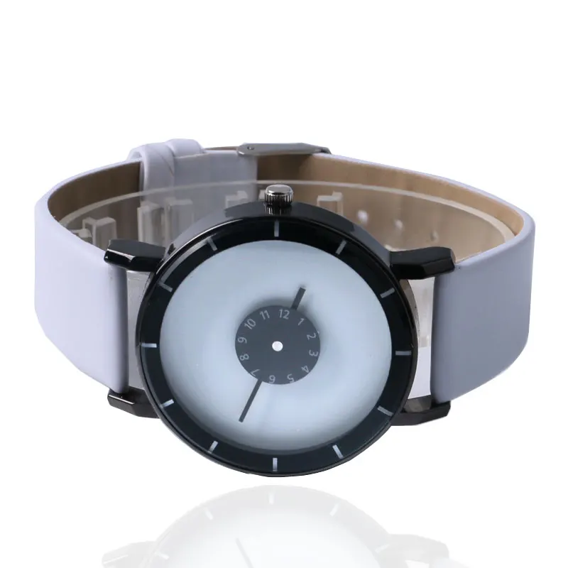 

Women Quartz Wristwatches Black Color Concise Design Men Wrist Watches Casual Band Watch