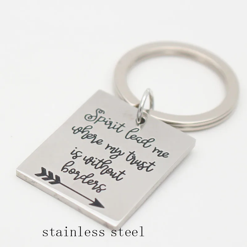 Новинка 2017 ручная штамповка дух ведет меня где мое доверие безграничное ожерелье