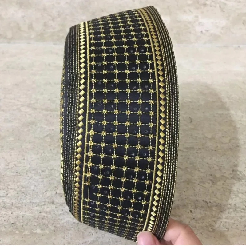 Мужские черные флейты арабские турецкие Топы шапка куфи Je Kippah Namaz мужские