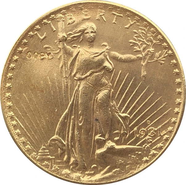 

1931-D $20 St. Gaudens Coin Copy Free shipping