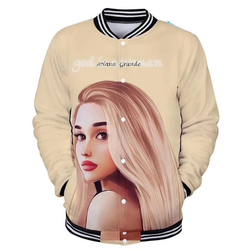 Женская бейсбольная куртка Ariana Grande God is a с 3D принтом женская уличная одежда в