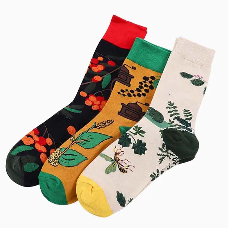 Носки WPLOIKJD хлопковые с разноцветными рисунками носки женские Харадзюку | Женская