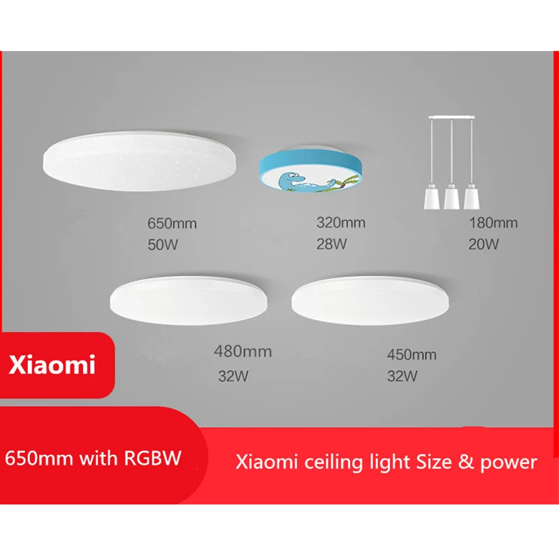 Оригинальный xiaomi YEELIGHT потолочный Pro 650 мм RBBW Красочная Работа с mi home app и Amazon ECHO Google