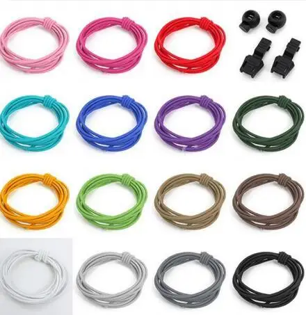 Лидер продаж разноцветные эластичные резиновые шнурки для бега диаметром 3 мм