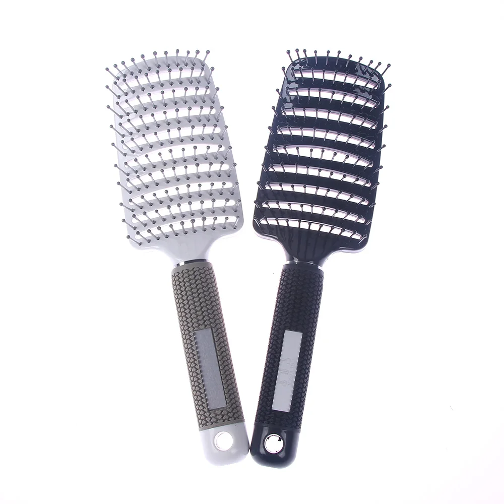 

Anti-static Curved Vent Hair Tine Comb Brush Hairdressing Rows Tine Hair Brushes Massage Comb Salon Barber Styling Tool