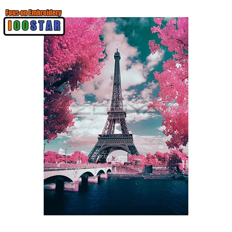 

Цветок башня Diy алмазная живопись Полный Круглый/квадратная Алмазная мозаика картина Алмазная вышивка пейзаж картины Стразы