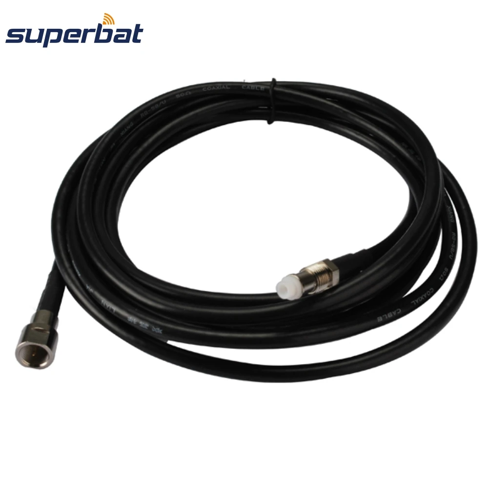 Superbat FME Male to Female L19 Cable 2M WLAN Coaxial Cable RF Jumper Adapter Connector Cable