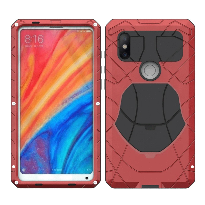 Для Xiaomi Mi Mix 2S Чехол Алюминиевый металлический силиконовый чехол для