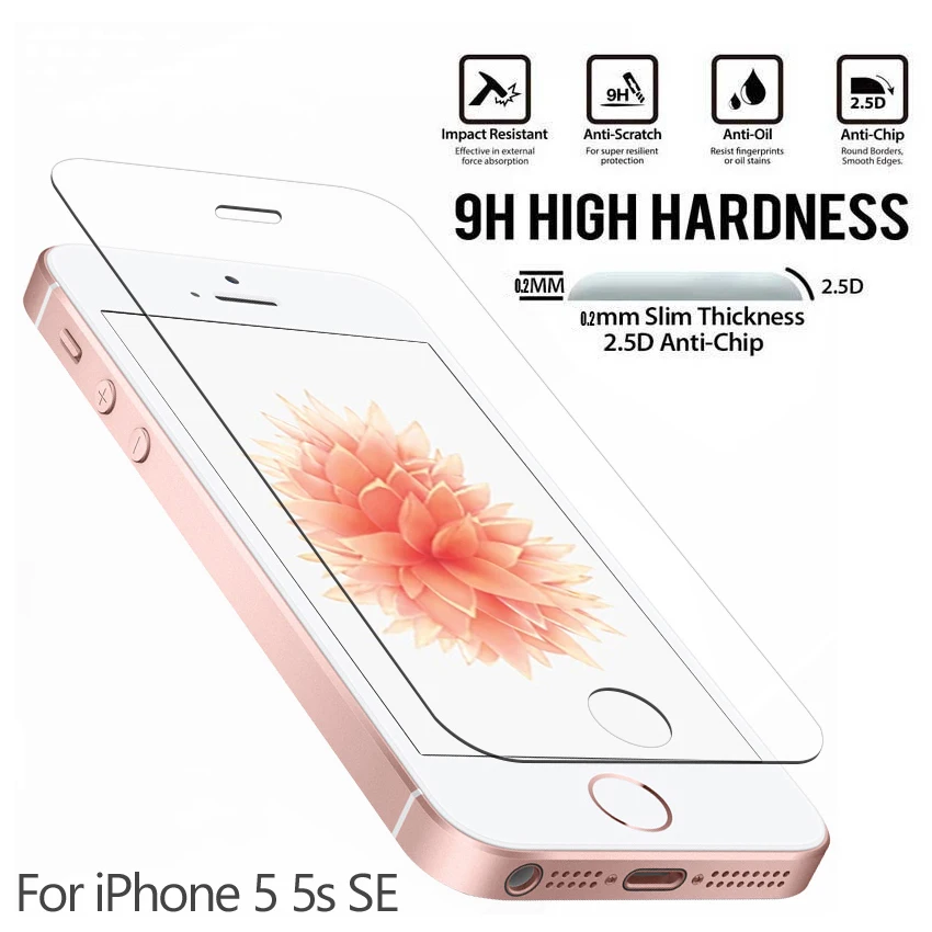 Wellzly стекло на для iphone 5S se закаленное защитное SE 5 Пленка чехол hd | Мобильные