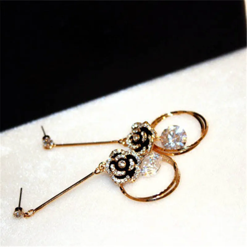 CX-Shirling качественные циркониевые серьги Элегантные Очаровательные с цветком