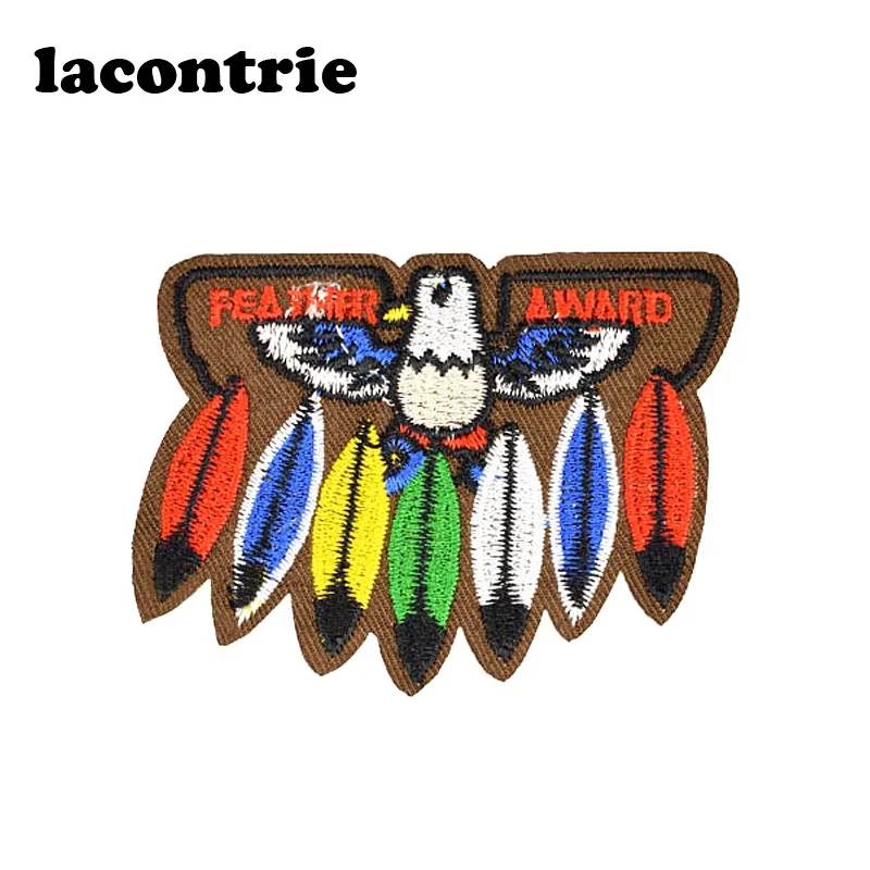 Орлиное перо полосатые нашивки для одежды металлические аксессуары одежды|patches