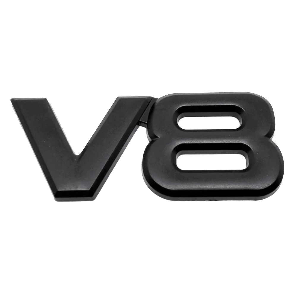 Авто металлического сплава 3D V8 логотип двигателя багажник сзади Автомобильная