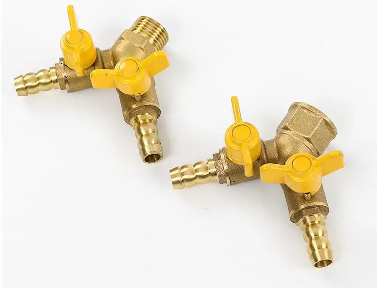 Бесплатная доставка тройник с 3 способами латунный Y запорный шаровой клапан Барб